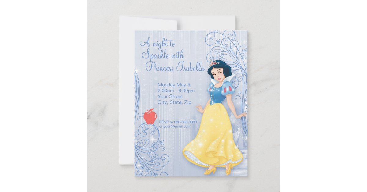 Snow White Birthday Invitation Zazzle