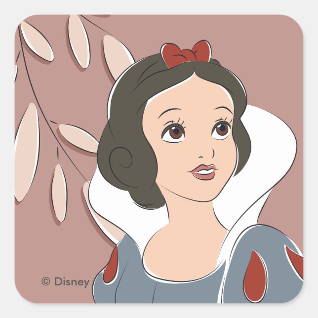 Snow White Captured Moment Square Sticker (Front)