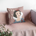 Snow White Captured Moment Throw Pillow<br><div class="desc">A beautiful illustrated moment with Snow White by some foliage.</div>
