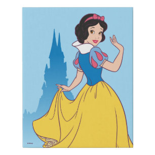 Snow White & Castle Graphic Faux Canvas Print
