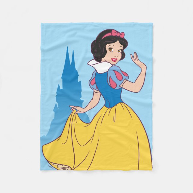 Snow White & Castle Graphic Fleece Blanket (Front)