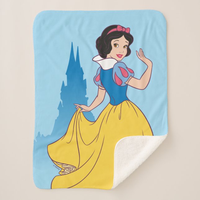 Snow White & Castle Graphic Sherpa Blanket (Front)
