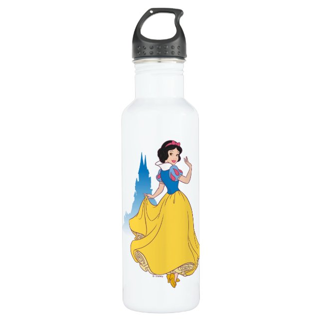 Snow White & Castle Graphic Stainless Steel Water Bottle (Front)