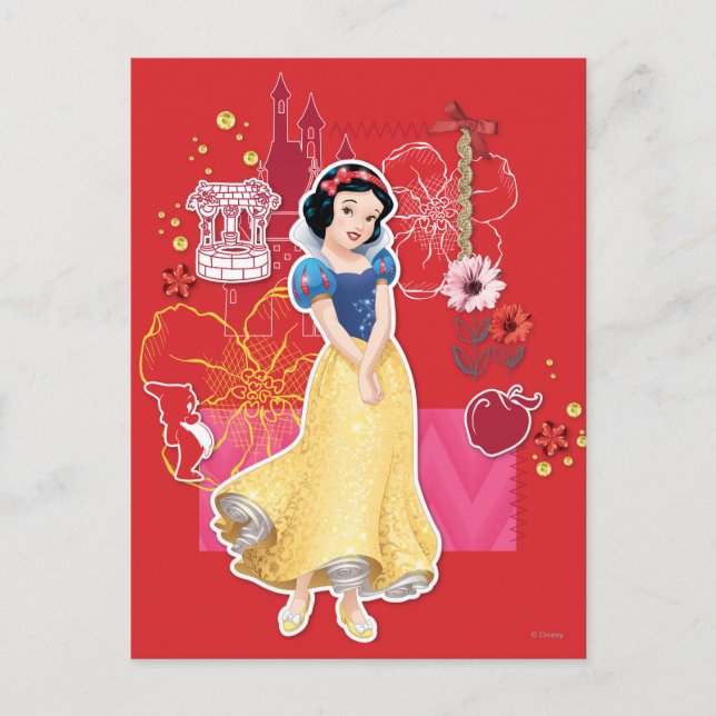 Snow White - Cheerful and Caring Postcard (Front)