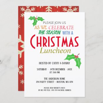 Snow White Crystal Christmas Luncheon Invitation by visionsoflife at Zazzle