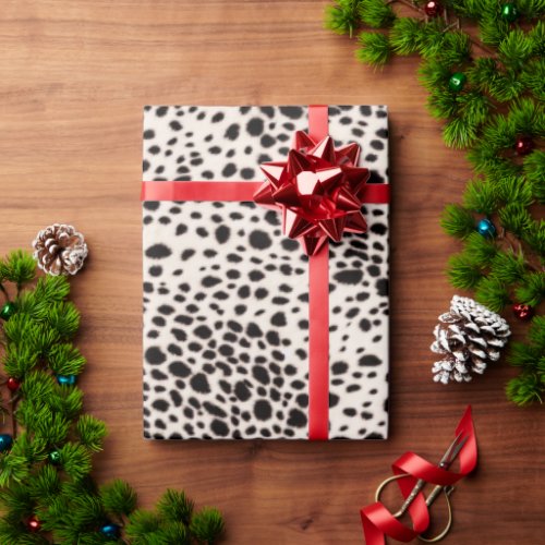 Snow White Dalmation Spots Animal Pets fur Wrapping Paper