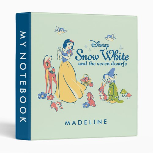 Snow White  Dopey with Friends 3 Ring Binder