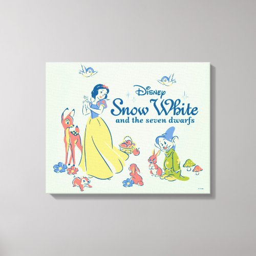 Snow White  Dopey with Friends Canvas Print