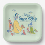 Snow White &amp; Dopey with Friends Paper Plates