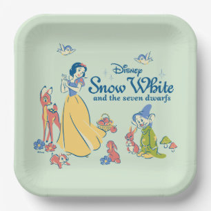 Snow White & Dopey with Friends Paper Plates