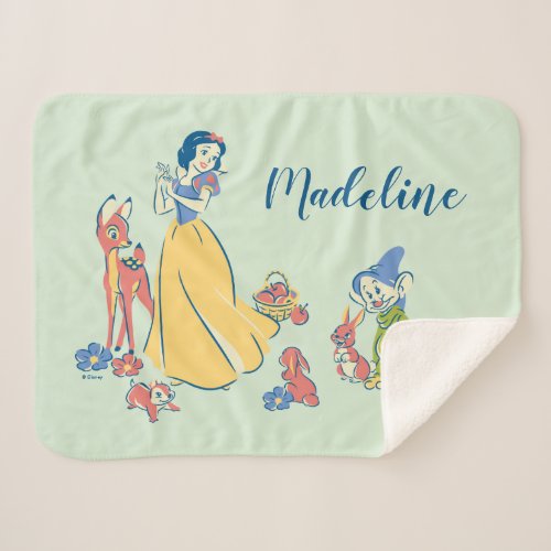 Snow White  Dopey with Friends Sherpa Blanket