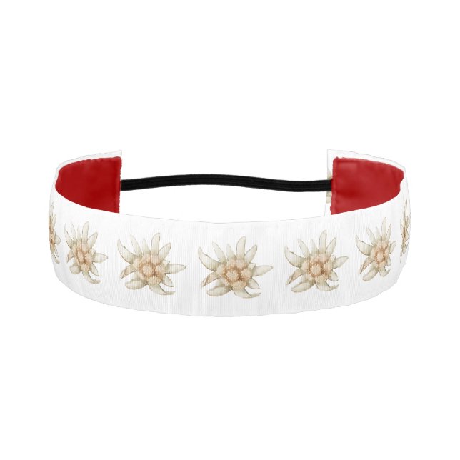 Snow White Edelweiss Holiday Christmas  Athletic Headband (Front)