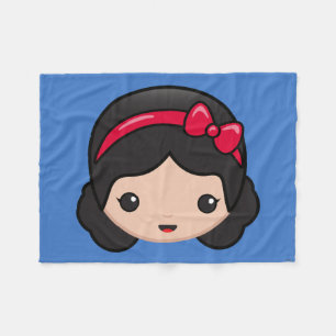 Snow White Emoji Fleece Blanket