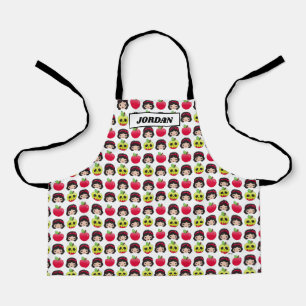 Snow White Emoji Land Pattern Apron