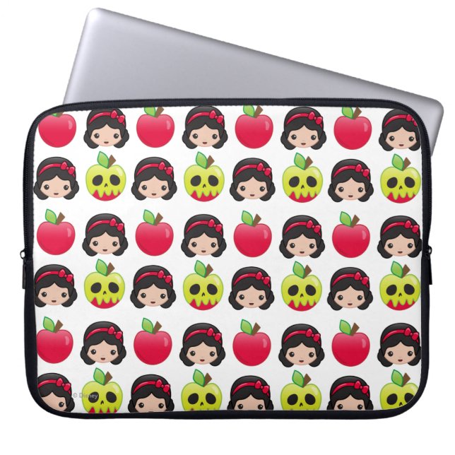 Snow White Emoji Land Pattern Laptop Sleeve (Front)