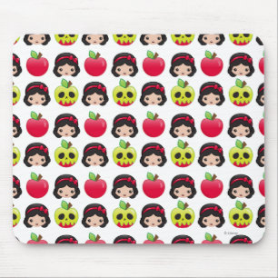 Snow White Emoji Land Pattern Mouse Pad