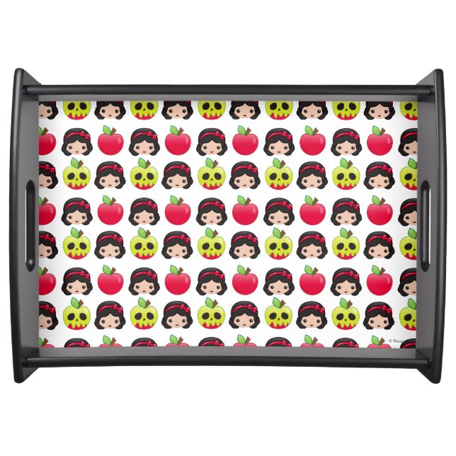 Snow White Emoji Land Pattern Serving Tray (Front)