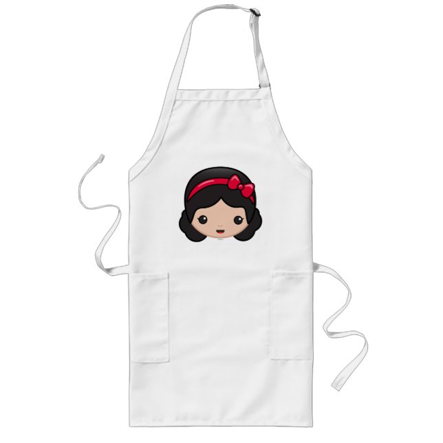 Snow White Emoji Long Apron (Front)