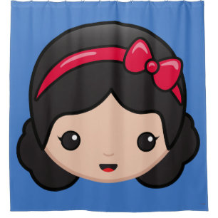 Snow White Emoji Shower Curtain