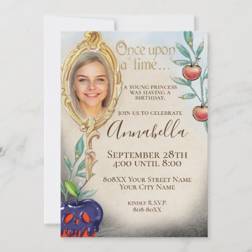 Snow White Enchanted Fairy Tale Party Invitation