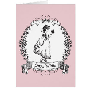 Snow White   Holding Apple - Elegant Sketch