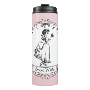 Snow White   Holding Apple - Elegant Sketch Thermal Tumbler