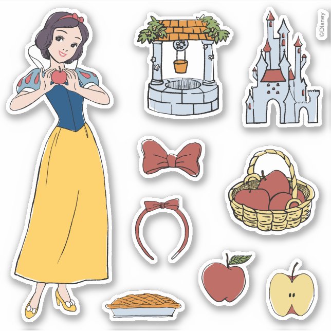Snow White Icons Sticker (Front)