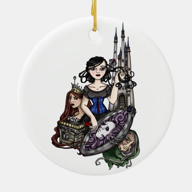 Snow White III Ceramic Ornament (Back)