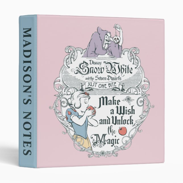 Snow White | Just One Bite 3 Ring Binder (Front/Spine)