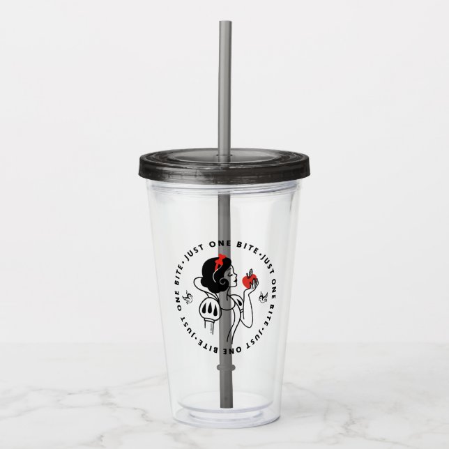 Snow White | Just One Bite Acrylic Tumbler (Front)