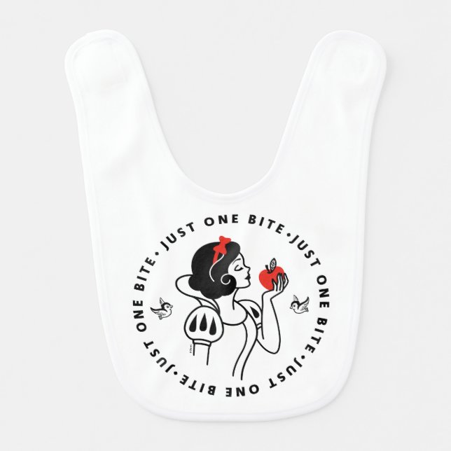 Snow White | Just One Bite Baby Bib (Front)
