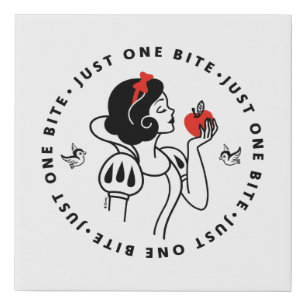 Snow White   Just One Bite Faux Canvas Print