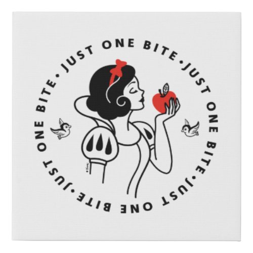Snow White  Just One Bite Faux Canvas Print