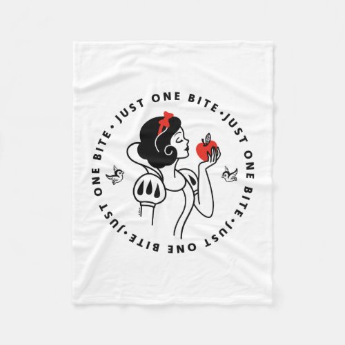 Snow White  Just One Bite Fleece Blanket