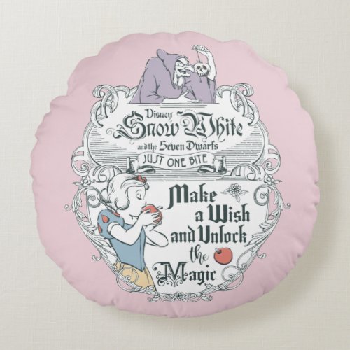 Snow White  Just One Bite Round Pillow