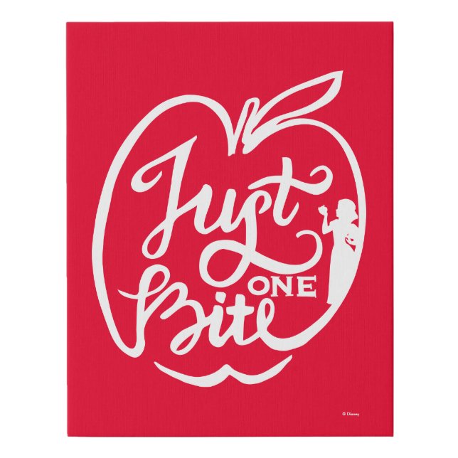 Snow White | Just One Bite - White Faux Canvas Print (Front)