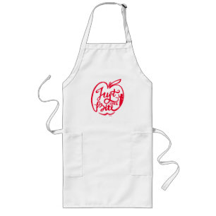 Snow White Just One Bite - White Long Apron
