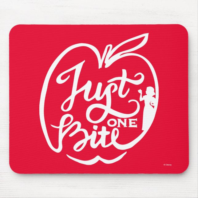 Snow White | Just One Bite - White Mouse Pad (Front)