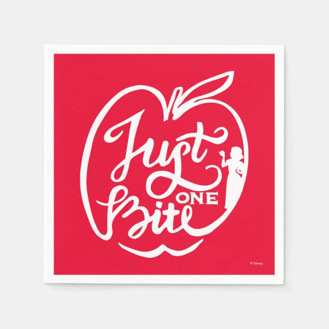 Snow White | Just One Bite - White Napkins (Front)
