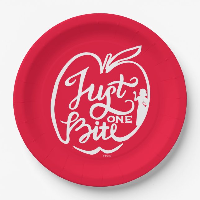 Snow White | Just One Bite - White Paper Plates (Front)