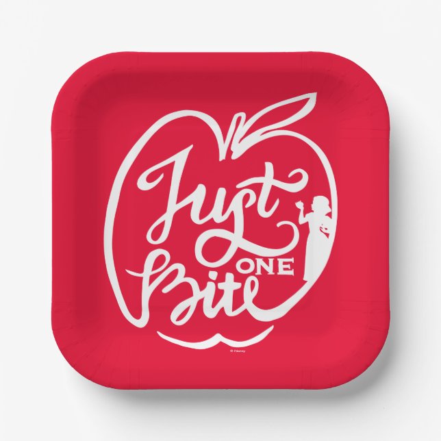 Snow White | Just One Bite - White Paper Plates (Front)