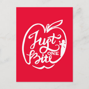 Snow White Just One Bite - White Postcard