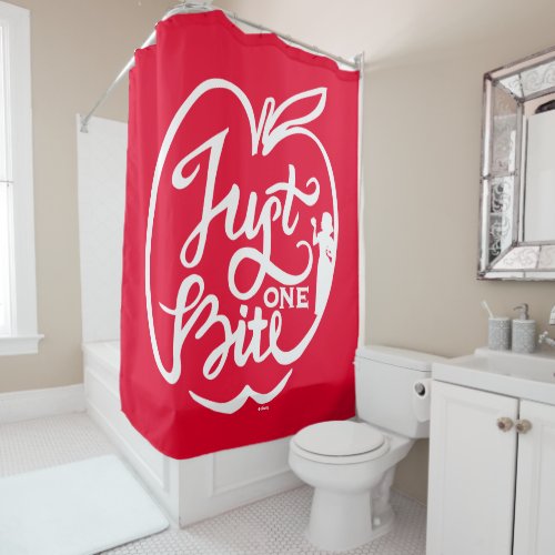 Snow White  Just One Bite _ White Shower Curtain