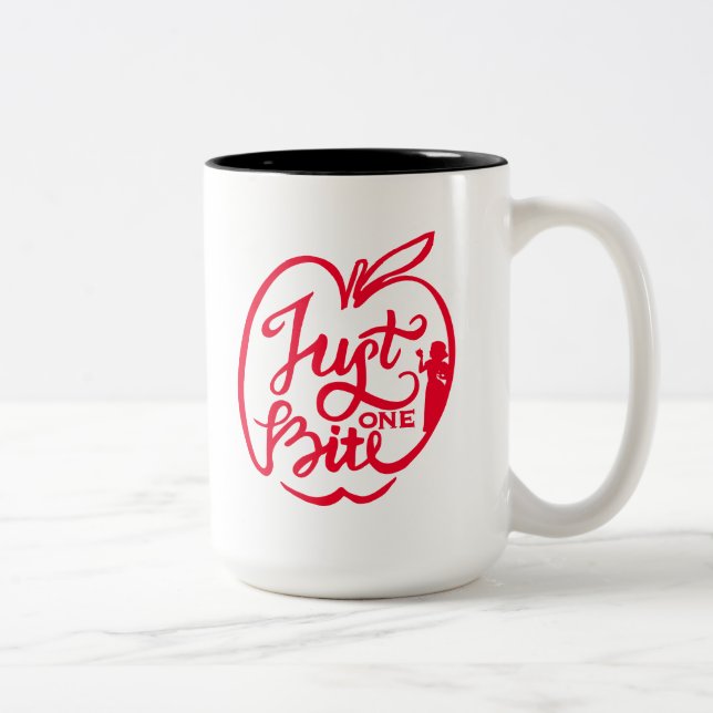 Snow White | Just One Bite - White Two-Tone Coffee Mug (Right)