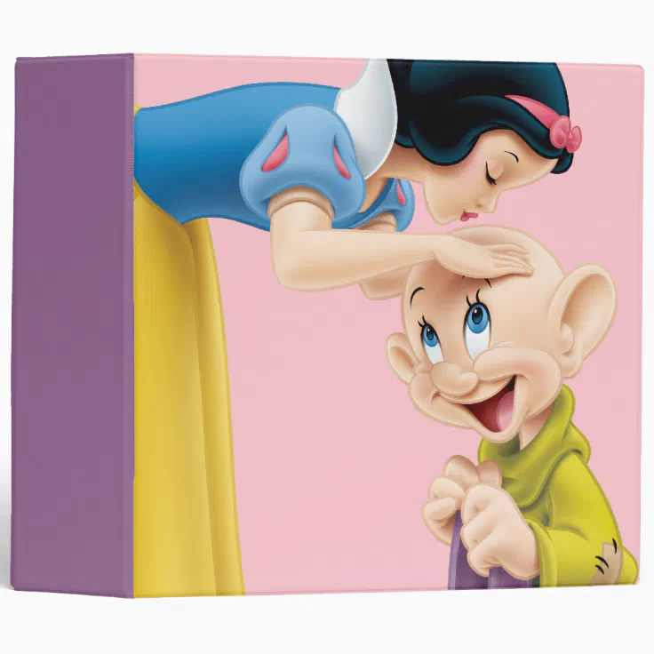 Snow White Kissing Dopey On The Head 3 Ring Binder Zazzle 