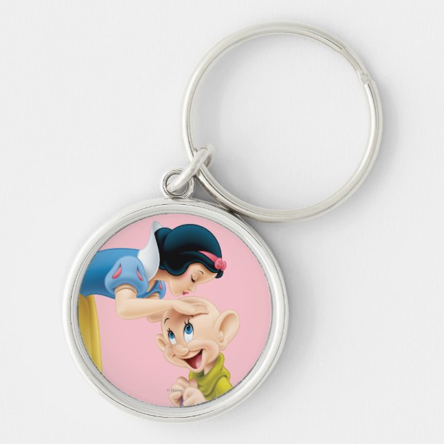 Snow White Kissing Dopey on the Head Keychain (Front)
