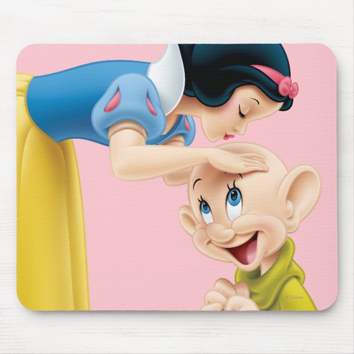 Snow White Kissing Dopey On The Head Mouse Pad 