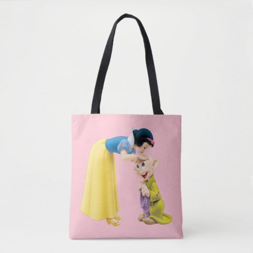 Snow White Kissing Dopey on the Head Tote Bag