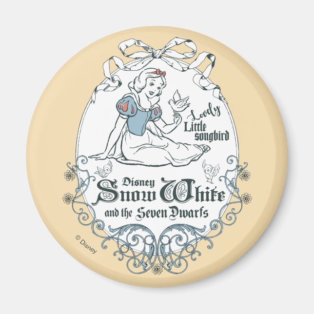Snow White | Lovely Little Songbird Magnet (Front)