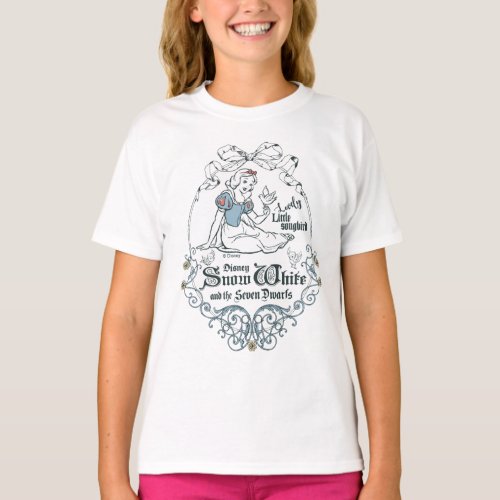 Snow White  Lovely Little Songbird T_Shirt